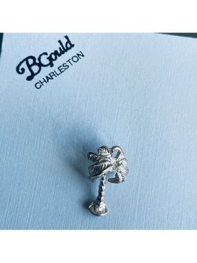 Palmetto Palm Tree Sterling Silver Tack Pin B Gould Company Charleston